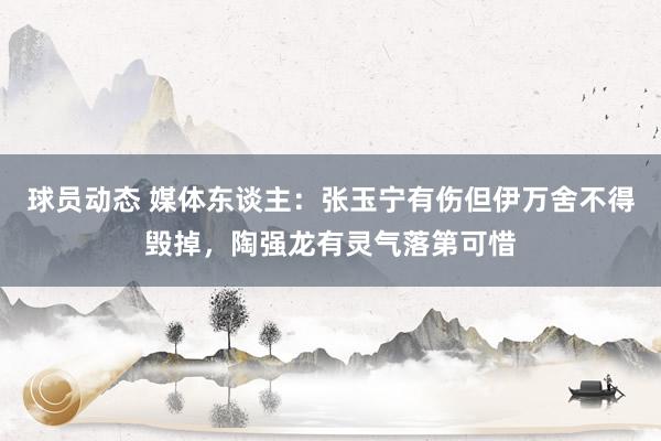 球员动态 媒体东谈主：张玉宁有伤但伊万舍不得毁掉，陶强龙有灵气落第可惜