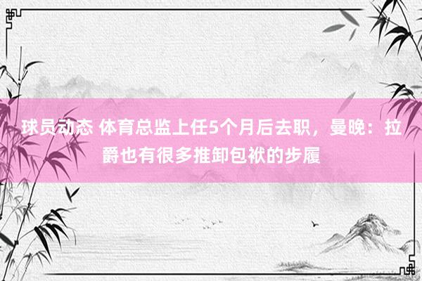 球员动态 体育总监上任5个月后去职，曼晚：拉爵也有很多推卸包袱的步履