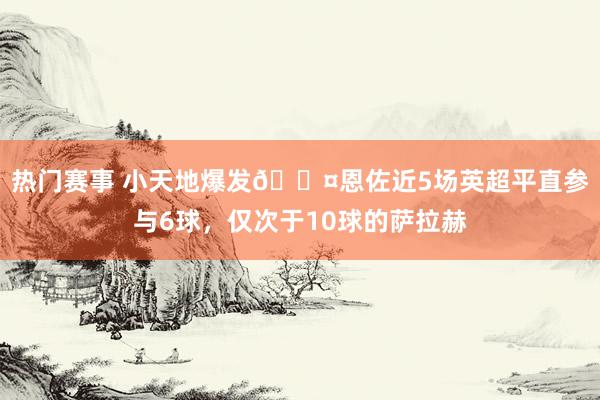 热门赛事 小天地爆发😤恩佐近5场英超平直参与6球，仅次于10球的萨拉赫